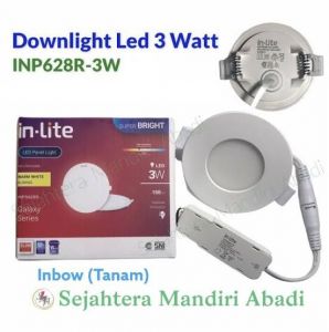 PANEL IB BULAT 3 WATT WARM WHITE INLITE