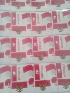 Stiker bendera merah putih lembar