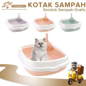 CAT LITTER BOX, Tempat Kotoran Kucing (Free Sekop)