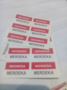 Stiker bendera merahputih