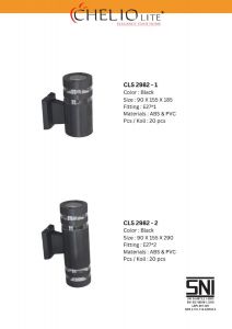 LAMPU DINDING 2 FITING CHELIO CLS 2982 2