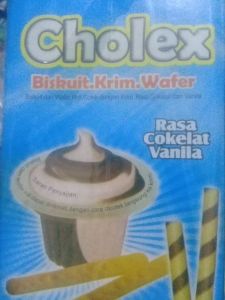 Cholex biskuit krim wafer