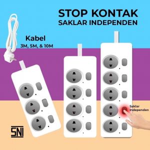 STOP KONTAK KABEL 4L 3M SWITCH MIKOTEK