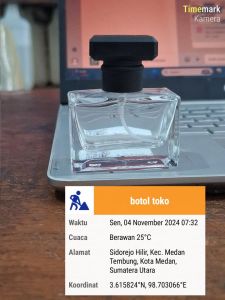 Botol 20 ml petak bening 20 mili hitam tutup