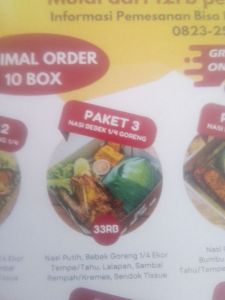 Paket 3 (Nasi Bebek 1/4 Goreng)