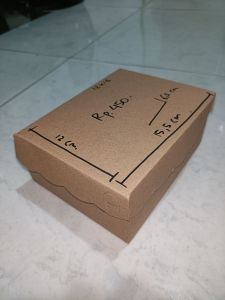 Kardus Snack 12 x 16 coklat polos