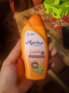 Marina white sunblock