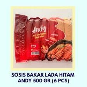 ANDY Sosis Bakar Lada Hitam 500gr