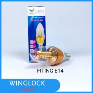 LED CANDLE WINGLOCK E14 KUNING