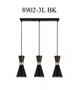 LAMPU GANTUNG 8902/3L BK CHELIO
