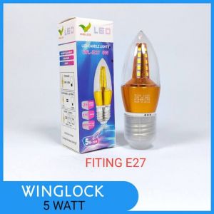 LED CANDEL WINGLOCK E27 KUNING PUTIH