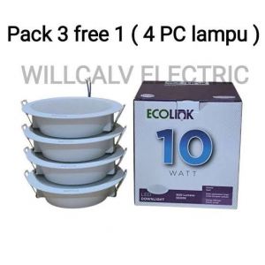 DOWNLIGHT ECOLINK 10W 3 BONUS 1