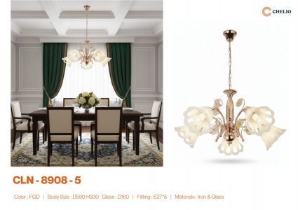 LAMPU GANTUNG CLN 8909 5 CHELIO
