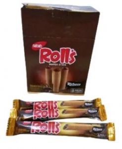 Rolls Wafer Stick Rasa Cokelat 6gr