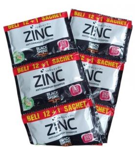 Zinc Anti Dandruff Shampo Black Shine 10ml