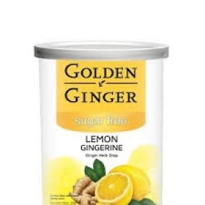 GOLDEN GINGER CAN HERB DROP SUGAR FREE LEMON 100G