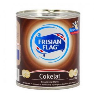 susu bendera coklat kaleng