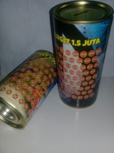 Celengan target kaleng