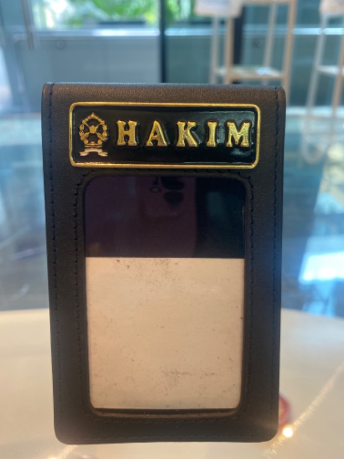 Dompet ID Saku Hakim hitam kulit PREMIUM