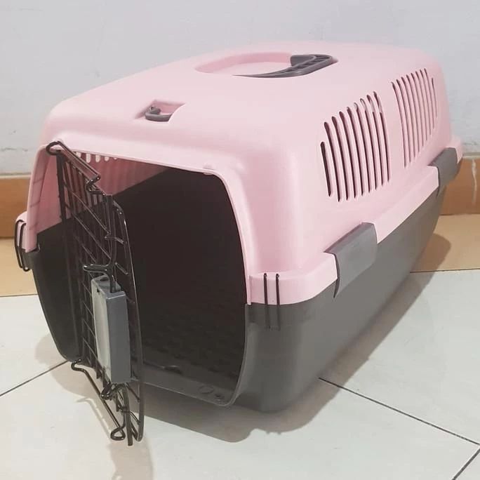 Pet Cargo Kandang Kucing Traveling ( Pink Abu )