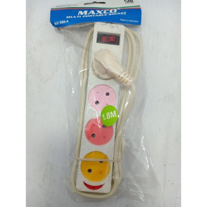 STOP KONTAK KABEL 4L 1.8M MAXCO