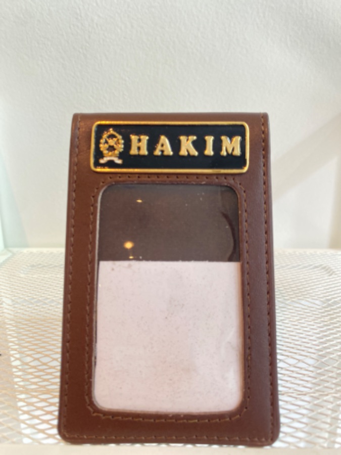 Dompet ID Saku Hakim Coklat kulit PREMIUM
