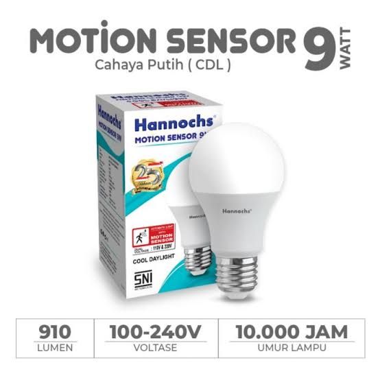 LAMPU SENSOR GERAK 9W HANNOCHS