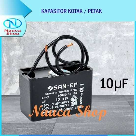 KAPASITOR KOTAK 10 UF SANEI