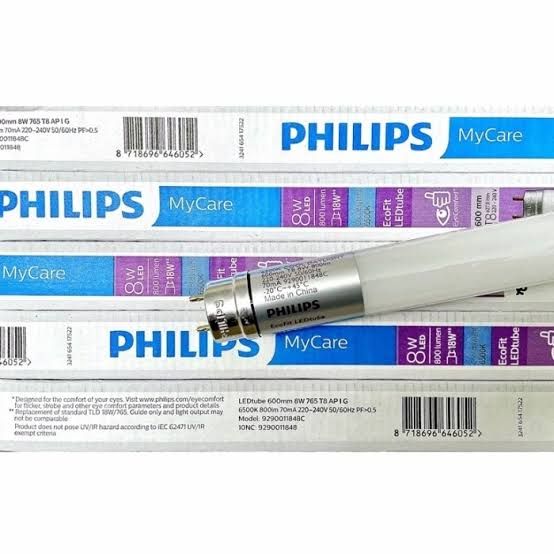 LAMPU T8 8 WATT ECOFIT PHILIPS REFIL