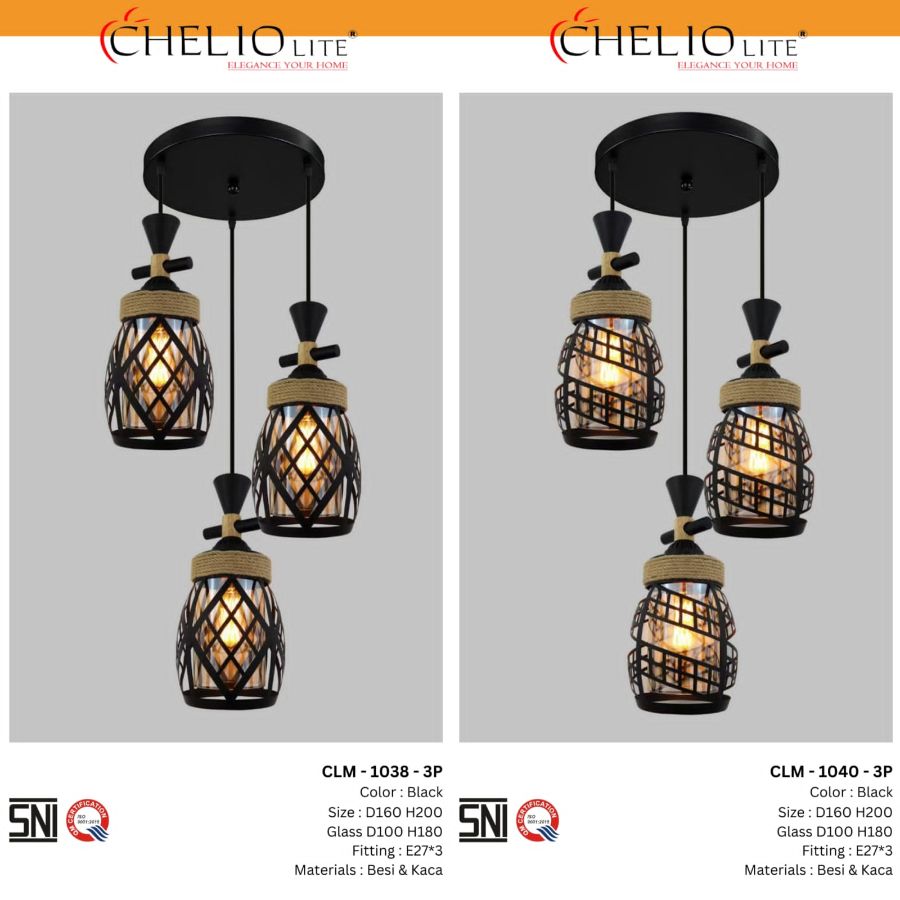 LAMPU GANTUNG CHELIO CLM 1040 3P