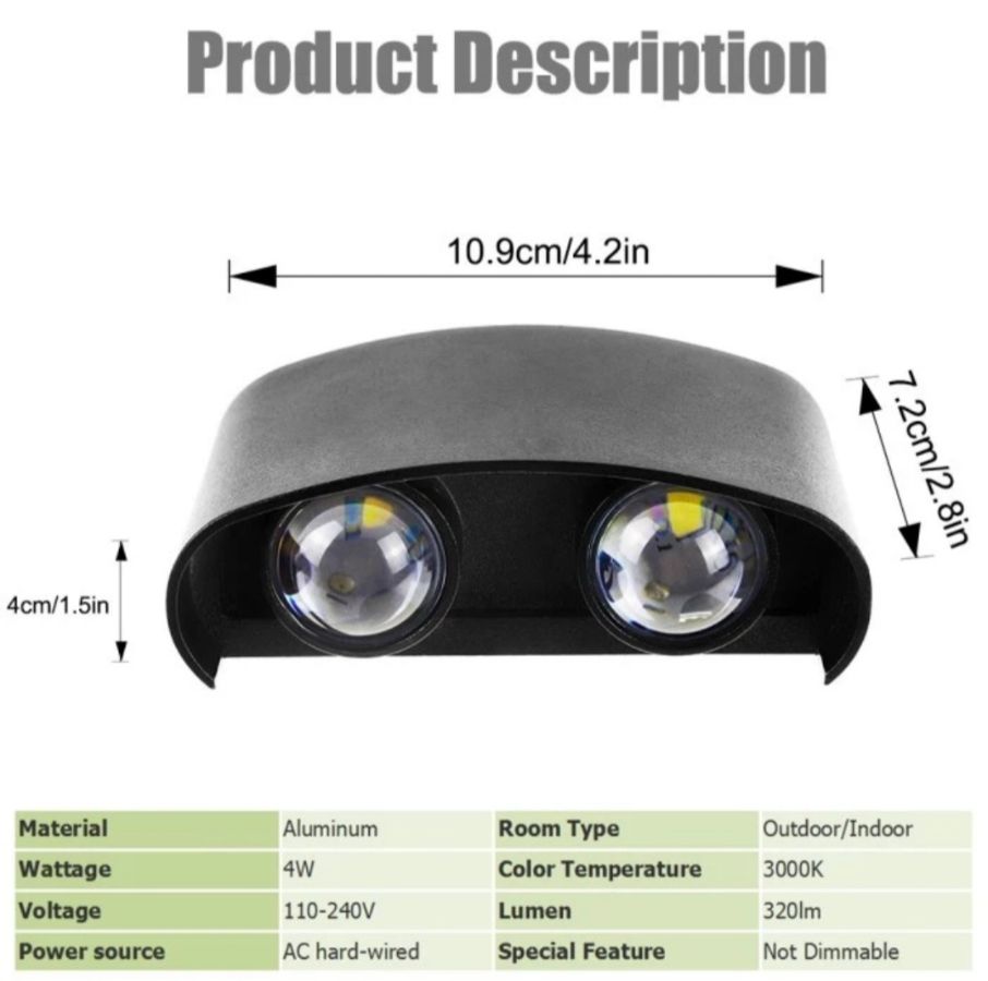 LAMPU DINDING LED 4W BESI YOMIKO