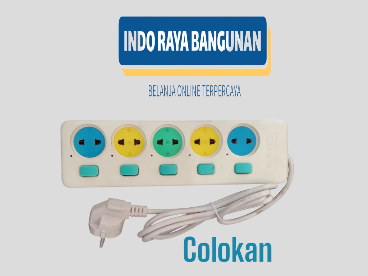 COLOKAN 5 LOBANG PUTIH
