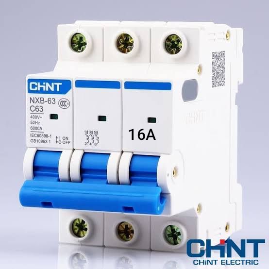 MCB CHINT 16A 3 PHASE