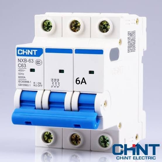 MCB CHINT 6A 3 PHASE