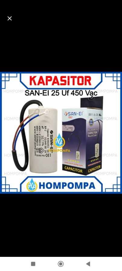 KAPASITOR MESIN AIR 25 UF