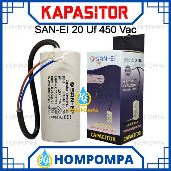 KAPASITOR MESIN AIR SANEI 20 UF