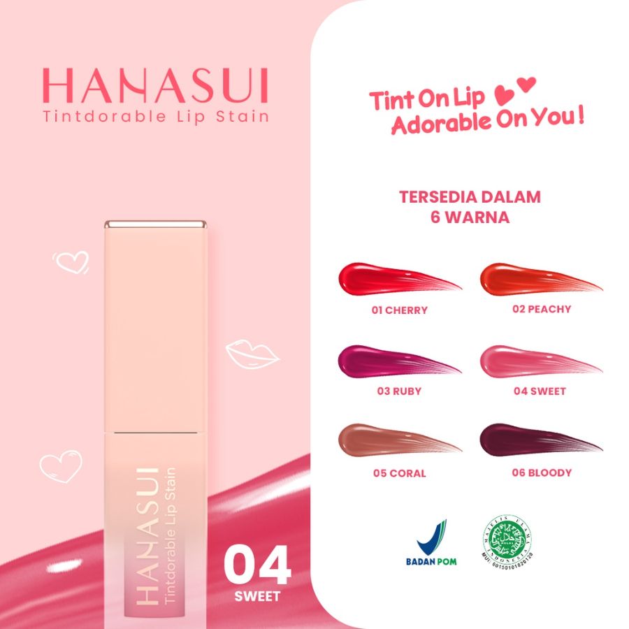 Hanasui Lip Stain 05 Coral 3.5g