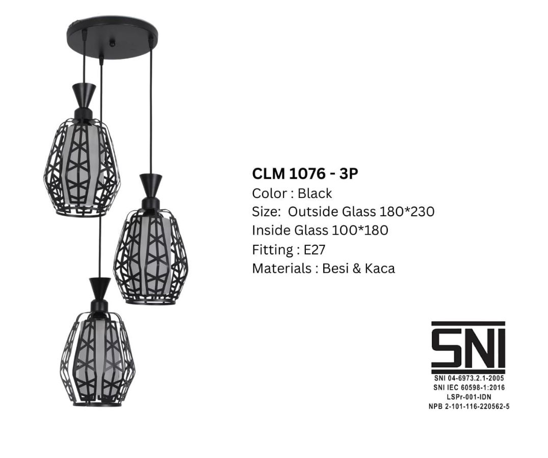 LAMPU GANTUNG CHELIO CLM 1076 3P
