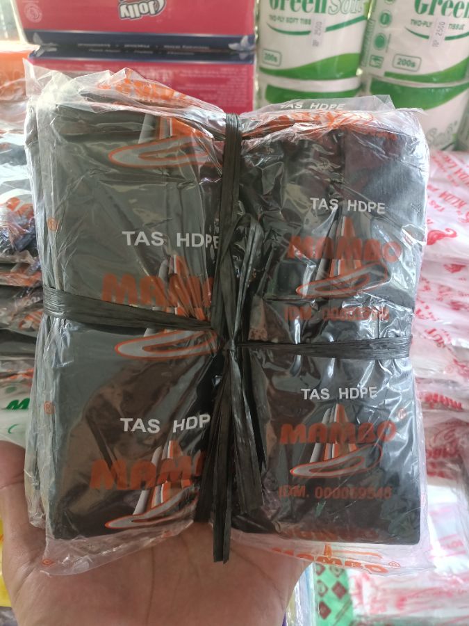 Plastik mambo hitam paling kecil ecer