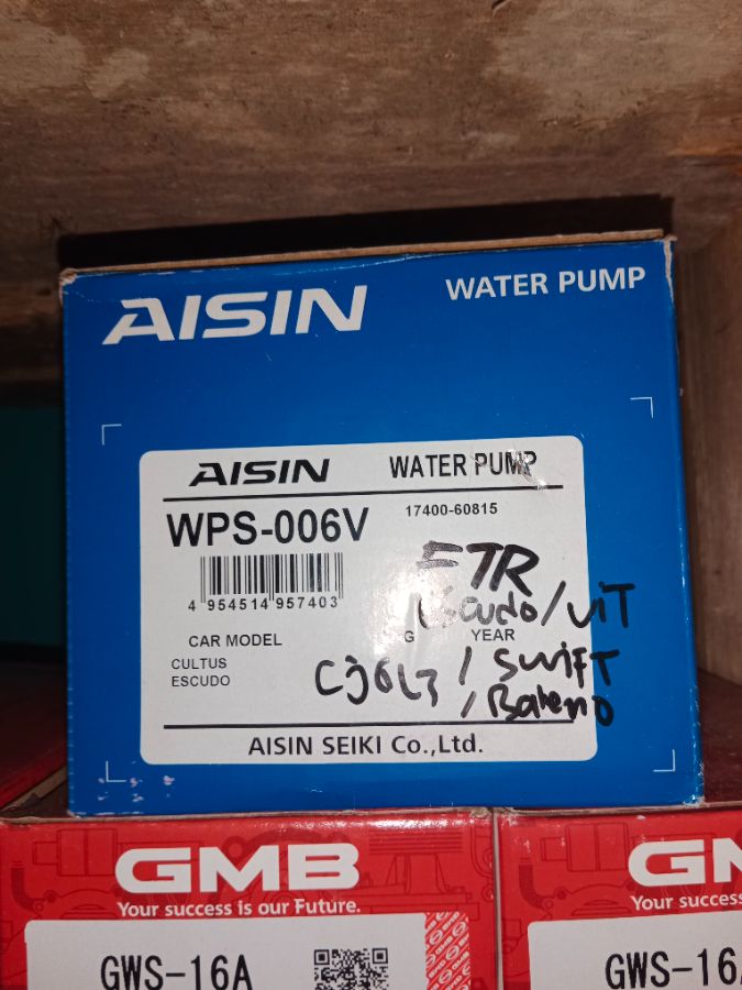 WATER PUMP FTR/APV/ESCUDO/BALENO/VITARA/SWIFT WPS-006V (GWS-16A)