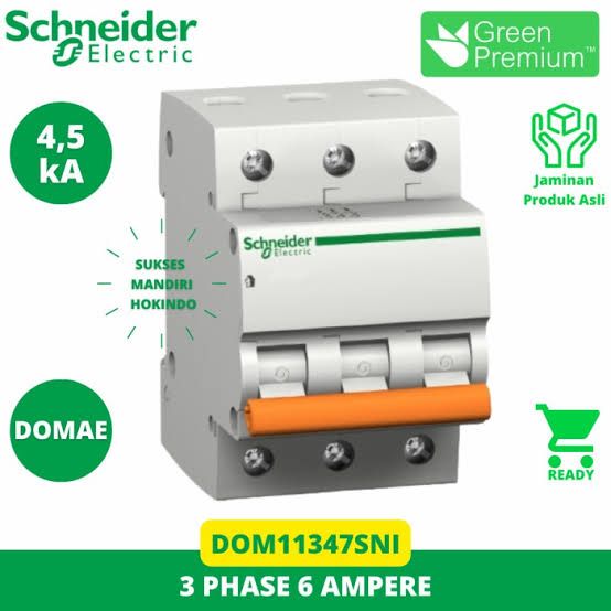 MCB SCHNEIDER 3 PHASE 6A