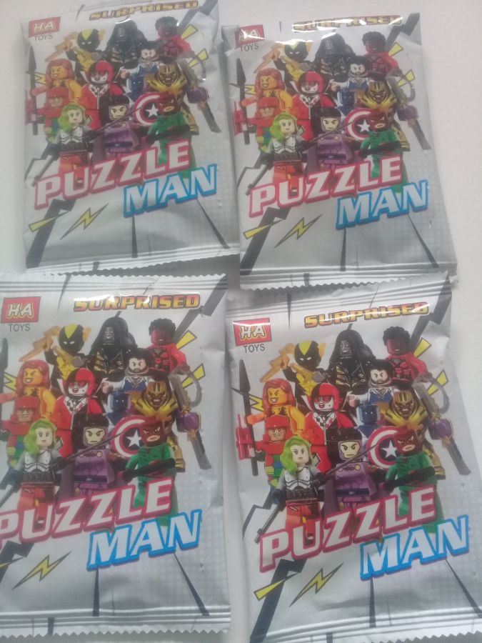 Puzzle man surprised