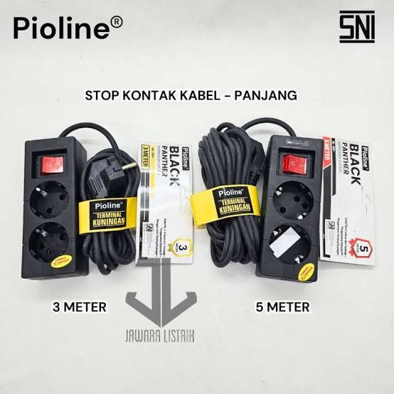 STOP KONTAK 2L 3M MIKOTEK HITAM