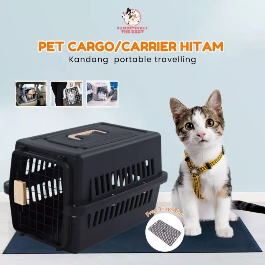 PET CARGO TRAVELING  HITAM KOKOH