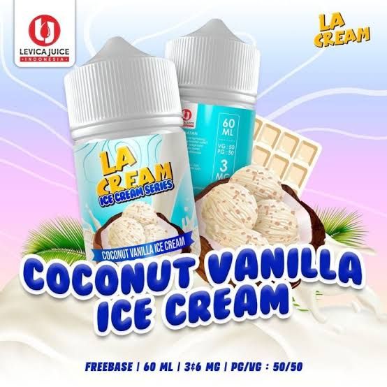 La cream coconut vanilla ice cream 3mg 