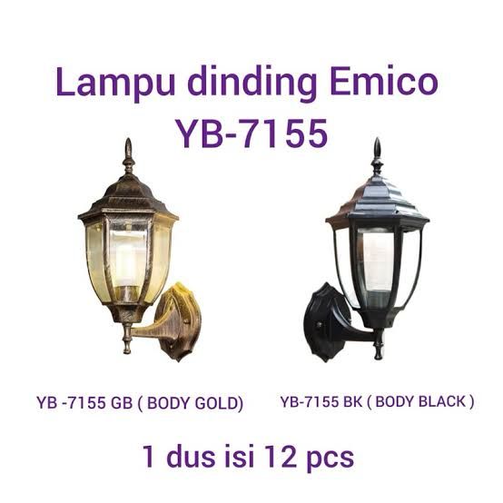 LAMPU DINDING EMICO HIAS A7155 BK HITAM