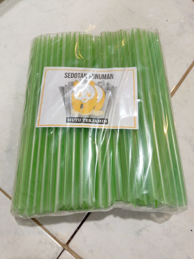 Sedotan Pop ice lancip gambar panda