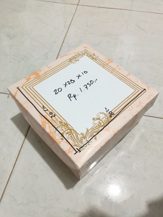 Kardus Nasi 20x20x10 tebal motif