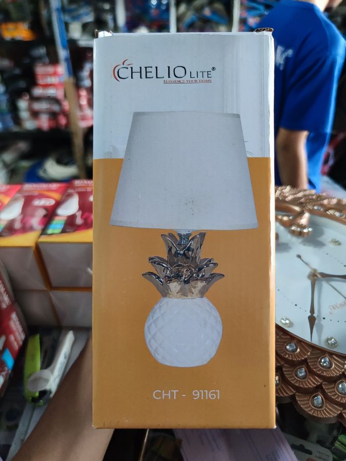LAMPU MEJA CHELIO CHT-91161 CREAM+GD