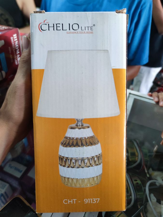 LAMPU MEJA CHT-91137 WH+GD
